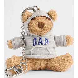 Brannan Bear Hoodie Bag Charm Heather grey logo