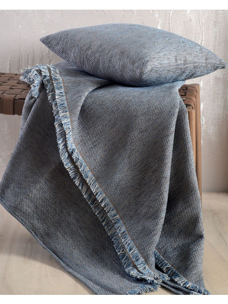 Ριχτάρι Διθέσιου Living Room Calhua Blue-Brown Jacquard Chenille Rythmos (180x240) 1Τεμ