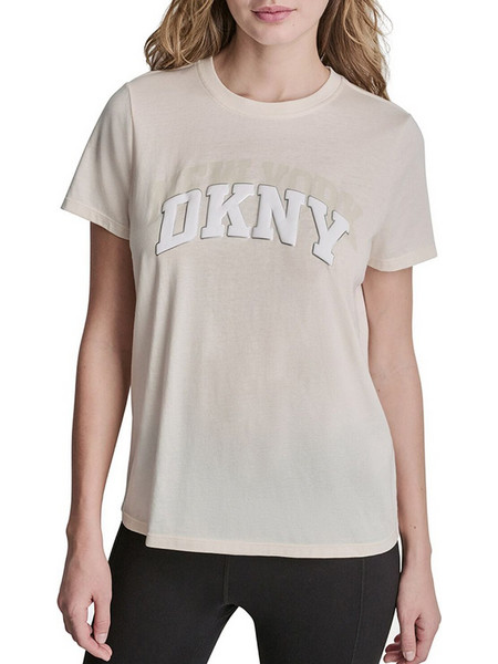 DKNY DP6T1733 LOGO ΜΠΛΟΥΖΑΚΙ ΚΟΝΤΟΜΑΝΙΚΟ DKNY DP6T1733-00E2 Cream