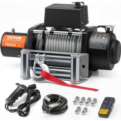 VEVOR Electric Winch Truck 8,164.7 kg Steel Cable IP65 Waterproof Remote Control