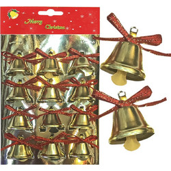 Καμπάνες Μεταλλικές πακ=12τεμ 3x3cm Xmasfest 1131662