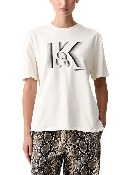 KARL LAGERFELD WOMEN T-SHIRT REGULAR LOGO PRINT
