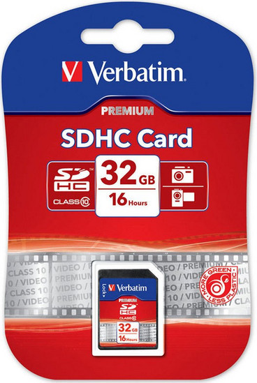 Κάρτα Μνήμης Verbatim SDHC 32GB Class 10 U1 V10 UHS-I