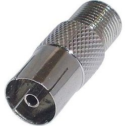 ADAPTOR SATTELITE TV CABLE METALLIC F FEMALE-RCA FEMALE ΒΥΣΜΑ ΜΕΤΑΛΛΙΚΟ ΘΥΛΗΚΟ-ΘΥΛΗΚΟ ΜΟΥΦΑ FC-028
