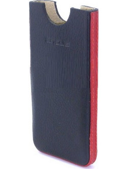 Θήκη Chest Ancus για Apple iPhone 5/5S/5C Δέρμα Μαύρη με Κόκκινο Πλαϊνό (Ancus)