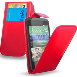 Δερμάτινη Θήκη Flip για HTC Desire 320 Κόκκινο (ΟΕΜ)