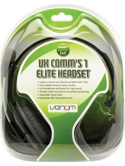 Venom VX Comms Elite 1 Gaming Headset Over Ear Black