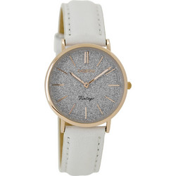 Oozoo Timepieces Γυναικείο Ρολόι με Γκρι Δερμάτινο Λουράκι C8830