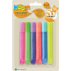 BOOM ΚΟΛΛΑ GLITTER NEON 6 TEM. MTJFJ-1306B2