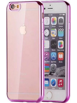 Transparent Silicone Flexible Case Pink Iphone 6 - 6s Διαφανής Ρόζ Θήκη Κίνητού i6 - i6s