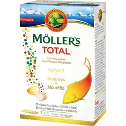 Moller's Total Ιχθυέλαιο 28 Κάψουλες + 28 Ταμπλέτες