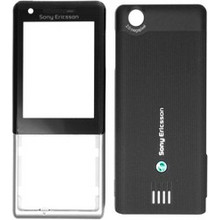 Μπροστινό και μπαταρίας καπάκι / Front and Battery cover Sonyericsson NAITE J105 ασημί -μαύρο ORIGINAL
