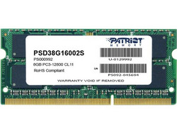 Patriot Signature Line 8GB (1X8GB) DDR3 RAM 1600MHz SoDimm