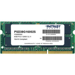Patriot Signature Line 8GB (1X8GB) DDR3 RAM 1600MHz SoDimm