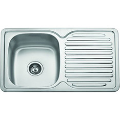 Gloria Minox 201 Ένθετος Νεροχύτης Inox Αντιστρεφόμενος Σατινέ 80x50cm