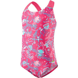 Speedo Seasquad Allover Αθλητικό Παιδικό Μαγιό Ολόσωμο για Κορίτσι Ροζ 810902-B434