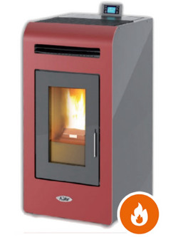 Kalor Angela 10 Red Σόμπα Pellet Αερόθερμη 10kW