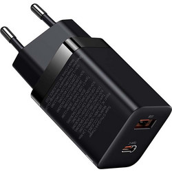 Baseus Super Si Pro Φορτιστής χωρίς Καλώδιο με Θύρα USB-A & Θύρα USB-C 30W Power Delivery Black