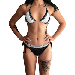 Athlon Bikini Set Τριγωνάκι Μαύρο Λευκό 301-1236
