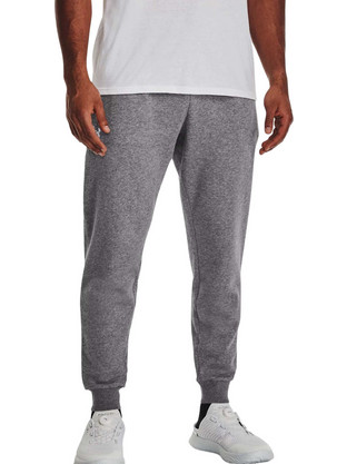 Under Armour Ανδρικό Παντελόνι Φόρμας Fleece με Λάστιχο Γκρι 1379774-025