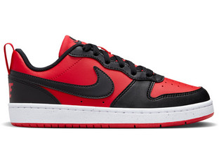 Nike Court Borough Low Recraft Παιδικά Sneakers Μαύρα Κόκκινα DV5456-600