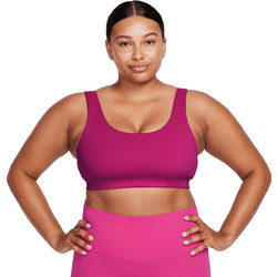 Nike Alate All U Lightly Lined U-Neck Αθλητικό Μπουστάκι με Χαμηλή Στήριξη Φούξια DV9855-615