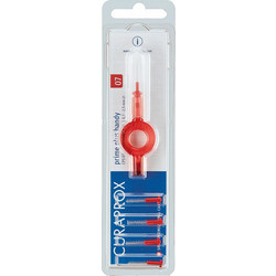 Curaprox CPS 07 Prime Plus Handy Σετ Μεσοδόντια Βουρτσάκια Κόκκινα 5τμχ