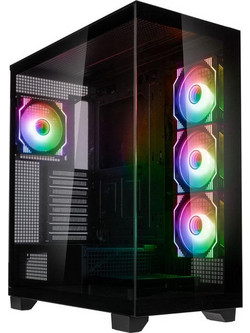 Kolink Unity Arena ARGB Showcase Black Gaming Midi Tower Κουτί Υπολογιστή RGB με Πλαϊνό Παράθυρο