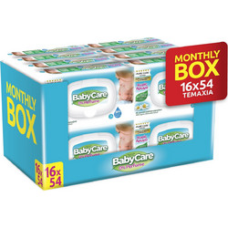 BabyCare Μωρομάντηλα Χωρίς Οινόπνευμα Άρωμα & Parabens με Χαμομήλι 16x54τμχ