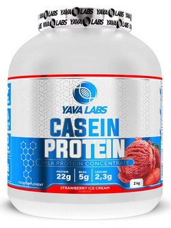 Yava Labs Casein Strawberry Ice Cream Πρωτεΐνη Γράμμωσης 2kg