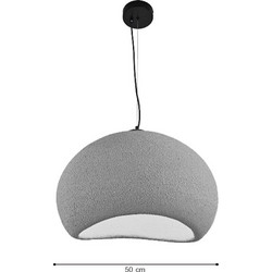 InLight Fiberglass Κρεμαστό Φωτιστικό Οροφής Μονόφωτο E27 Γκρι 4053-B
