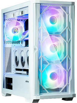 Zalman Z10 Duo White Gaming Midi Tower Κουτί Υπολογιστή RGB με Πλαϊνό Παράθυρο