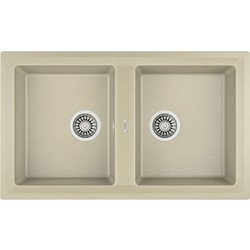 Teka Nova 90 B-TG 2B Ένθετος Νεροχύτης Γρανίτη Αντιστρεφόμενος Topaz Beize 86x51cm