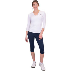 Bidi Badu Crew V-Neck Tennis Longsleeve Top Γυναικείο Αθλητικό T-Shirt Λευκό W1330002-WH