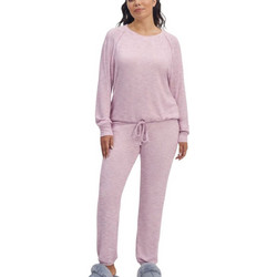 UGG Gable Σετ Γυναικείες Πιτζάμες Χειμωνιάτικες Βαμβακερές Ροζ 1117993