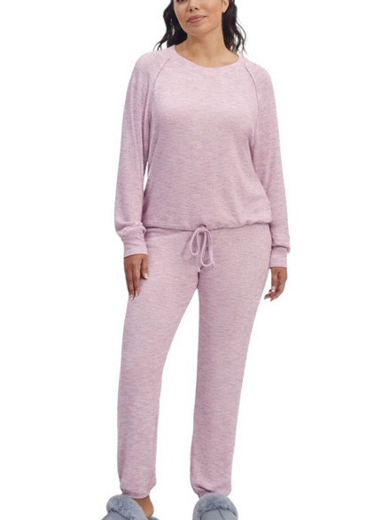 UGG Gable Σετ Γυναικείες Πιτζάμες Χειμωνιάτικες Βαμβακερές Ροζ 1117993