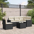 vidaXL Σετ Σαλόνι Κήπου Rattan 6τμχ Μαύρο 3218966