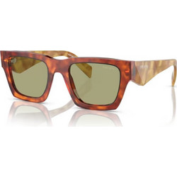 Prada PRA06S 11P60C Ανδρικά Γυαλιά Ηλίου Τετράγωνα Κοκάλινα Ταρταρούγα με Πράσινο Polarized Φακό