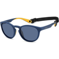 Polaroid Eyewear PLD7050S PJP/C3 Γυαλιά Ηλίου Στρογγυλά Κοκάλινα Μπλε με Μπλε Polarized Φακό
