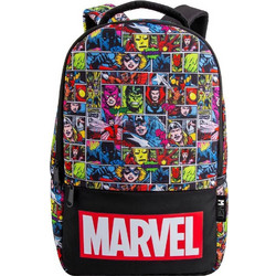 Must Art Marvel Σχολική Τσάντα Πλάτης Γυμνασίου - Λυκείου Πολύχρωμη 506228