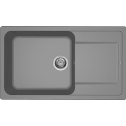 Elleci Life 410 Ένθετος Νεροχύτης Γρανίτη Αντιστρεφόμενος Granitek Titanium 86x50cm