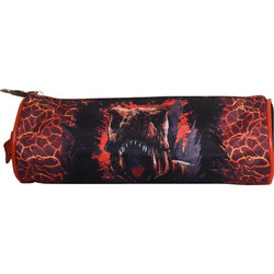 SunCe Jurassic World Κασετίνα Βαρελάκι Κόκκινη UP1-301