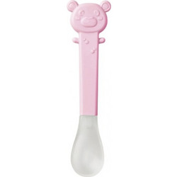 Saro My Fist Spoon Bear Βρεφικό Κουτάλι Σιλικόνης 6m+ Ροζ