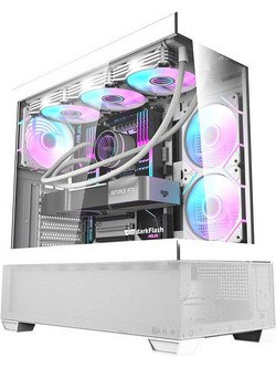 Darkflash DS900 Air White Gaming Midi Tower Κουτί Υπολογιστή με Πλαϊνό Παράθυρο