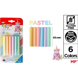 MP Πλαστελίνη χωρίς Γλουτένη 6 Χρώματα Pastel
