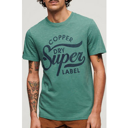 Superdry Copper Label Script Ανδρικό Αθλητικό T-Shirt Βεραμάν M1011905A-2AN
