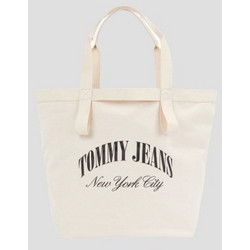 Tommy Hilfiger Hot Summer Υφασμάτινη Τσάντα Θαλάσσης Ώμου Μπεζ AW0AW15953-0F4