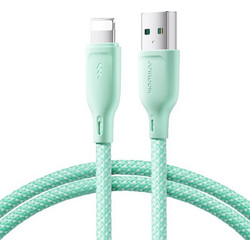 Joyroom Multi-Color Series Braided USB-A to Lightning Cable 1m Green 6941237110541