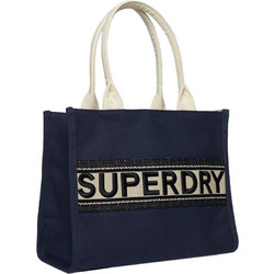 Superdry Υφασμάτινη Τσάντα Θαλάσσης Ώμου Navy Μπλε W9110381A-THG