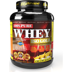 Fit & Shape Pure Whey ISO Gold Creamy Banana Πρωτεΐνη Ορού Γάλακτος Γράμμωσης 2.27kg
